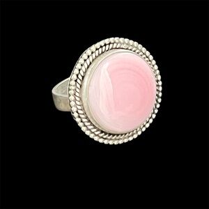 NEW Sterling silver pink conch Artisan made adjustable ring